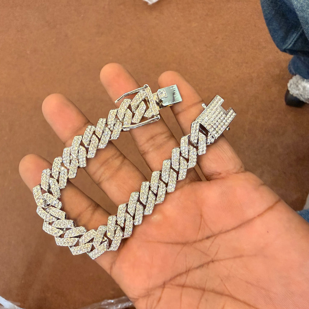 Cuban link iced out bracelet