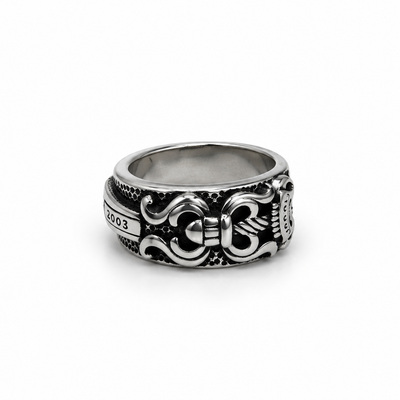 Dagger Engraved Cross Ring – 100% Stainless Steel