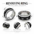 Ch Revolving Ring – 360° Rotating Inner Band | Gothic Statement Ring | Premium Stainless Steel
