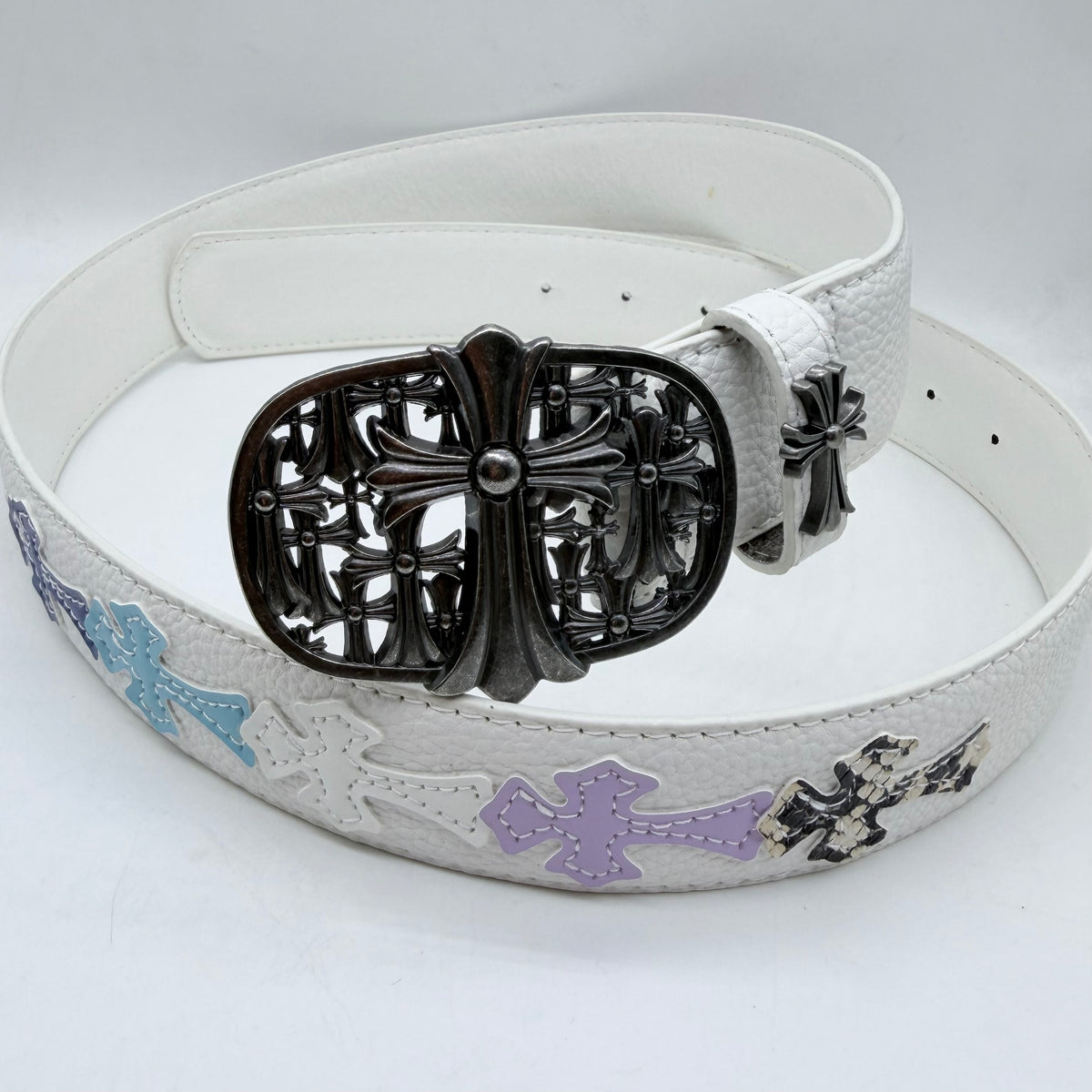 Gothic Cross Buckle Belt – Y2K Streetwear Statement Belt | Fashion Lobby