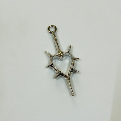 spick heart cross charms