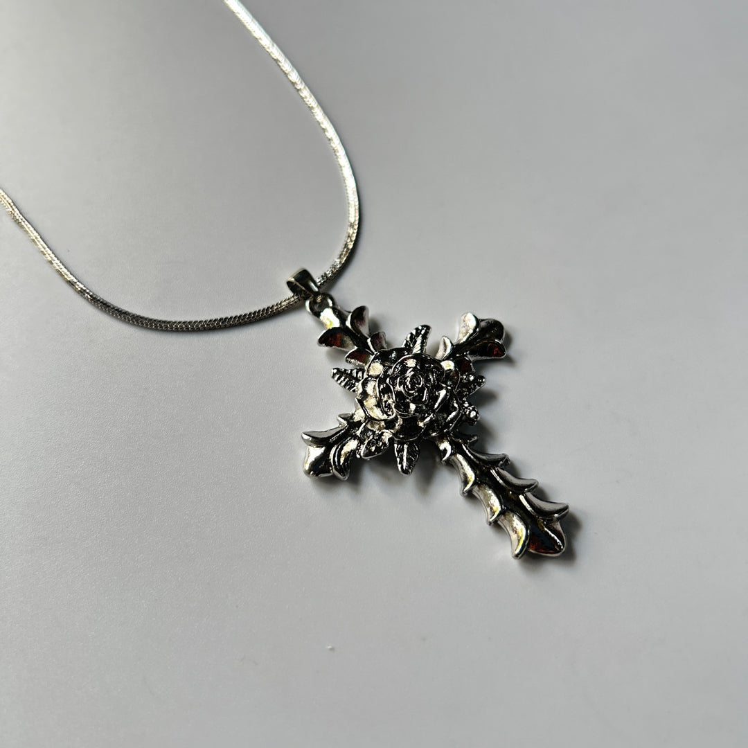 rose cross necklace