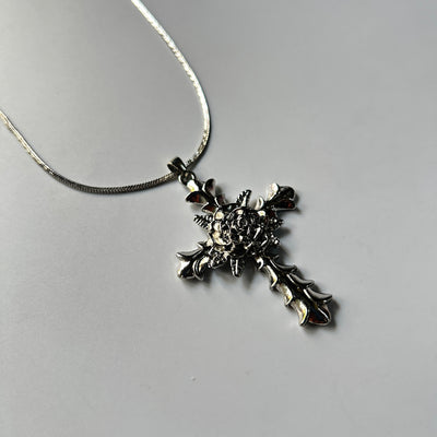 rose cross necklace