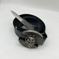 ￼Fire skull knife buckle belt