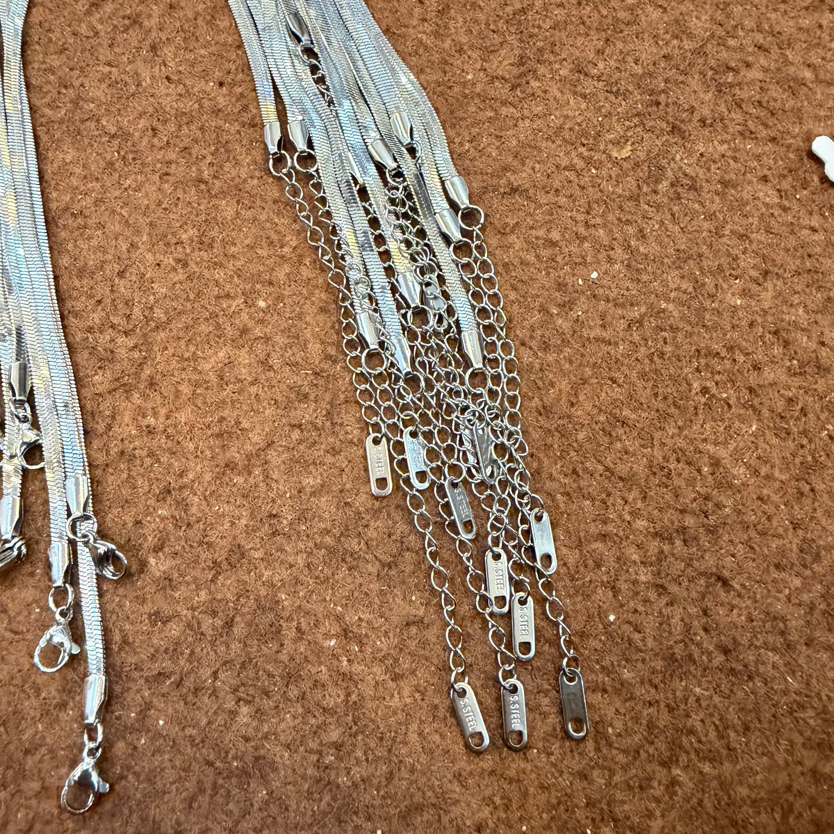Premium silver snake chain pack of 10
