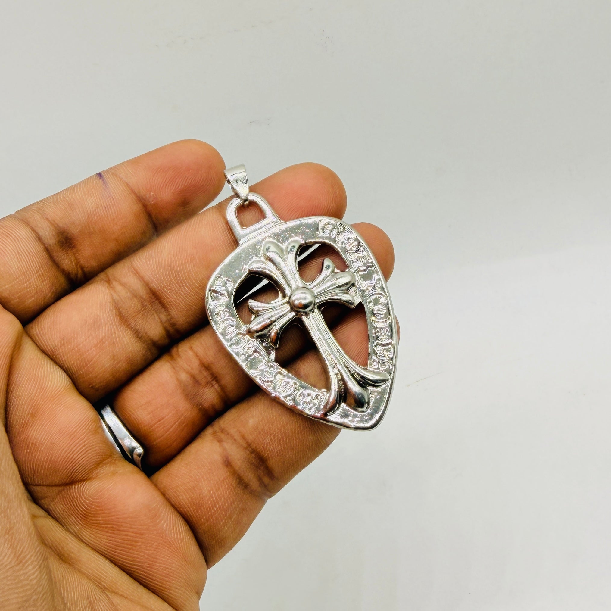 CH Gothic Shield Cross Pendant
