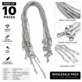 Premium silver round snake chain pack of 10