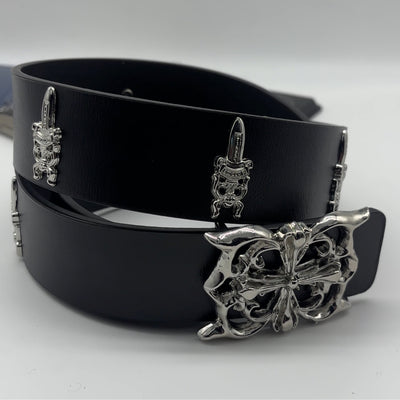 Silver CH dagger Royale â€“ 100% Genuine Leather Belt