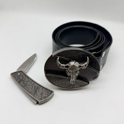 Bull knife, buckle belt for men and woman