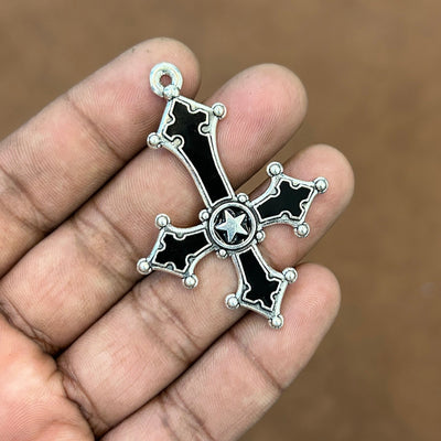 Star Cross Pendant black