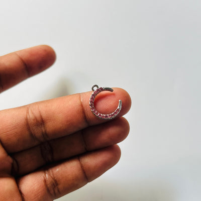 10 pcs pink moon charms