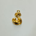 S gold alphabet charm