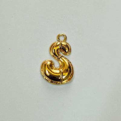 S gold alphabet charm