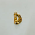 D gold alphabet charm