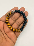 6 piece ch black tiger eye bracelet