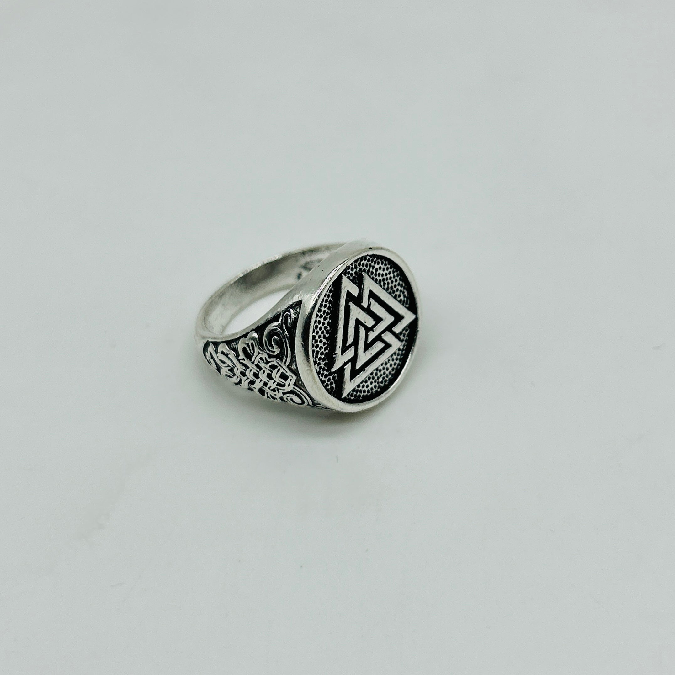 Vintage Valknut Norse Viking Stainless Steel Statement Ring for Men