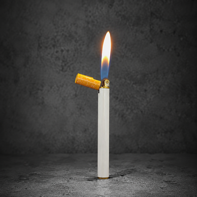 Cigarette Style Novelty Lighter – Unique Slim Metal Flip Lighter with Blue Flame