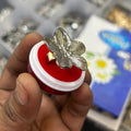 flower ring silver