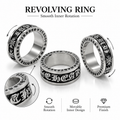 Revolving Ring – 360° Rotating Inner Band | Gothic Statement Ring | Premium Stainless Steel