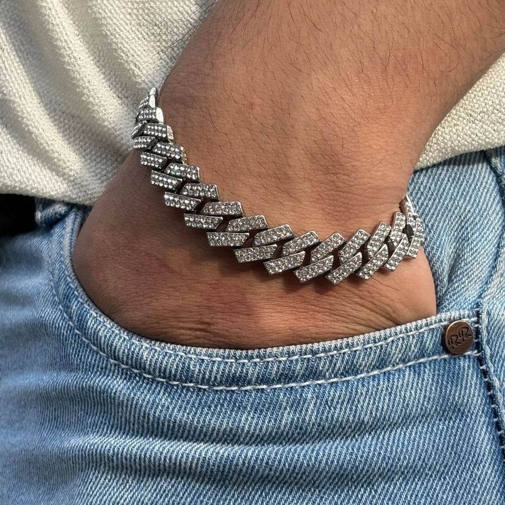 Cuban link iced out bracelet