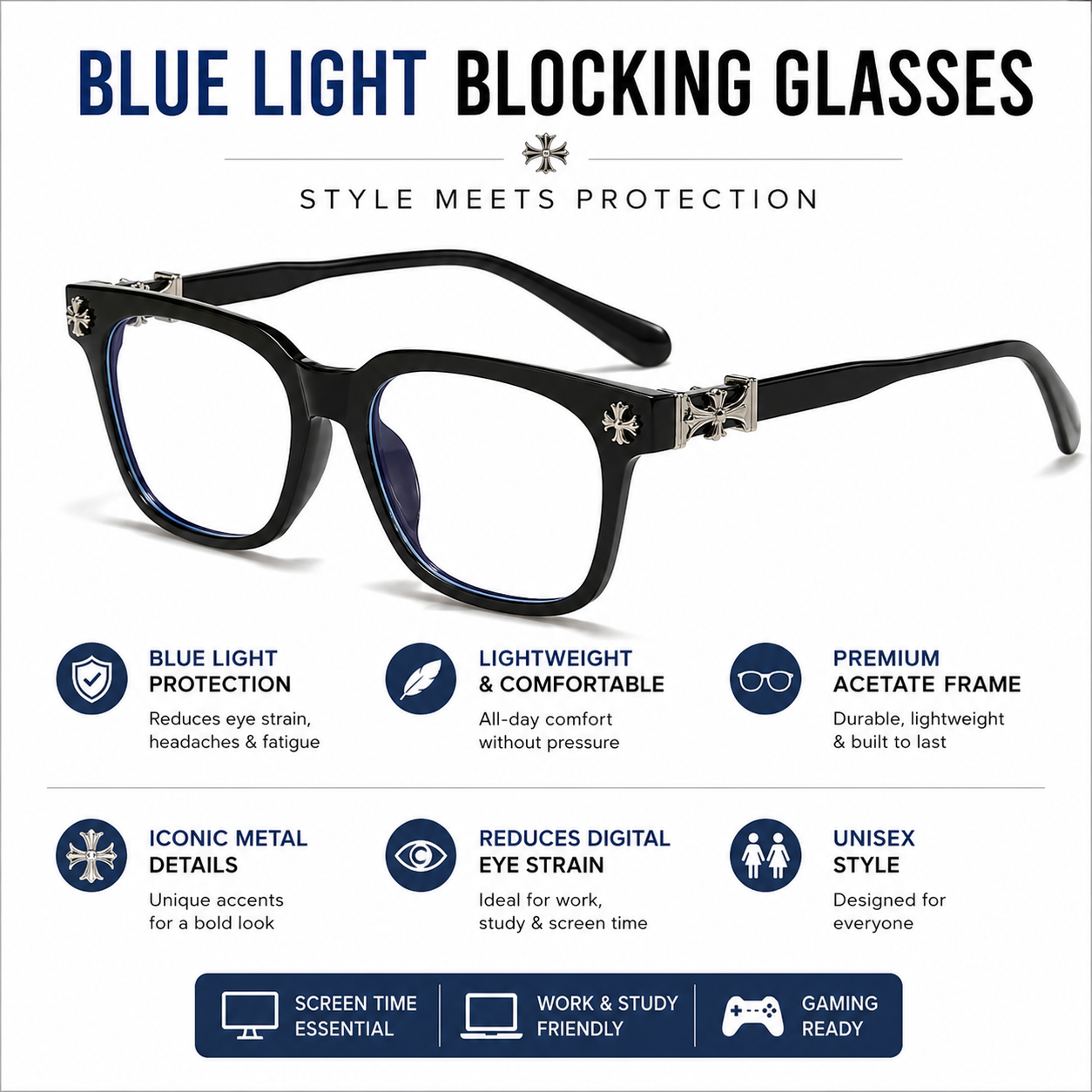 Trending Premium ch glasses model no: 268 without box