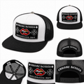 Pack of 3 piece - Lips Patch Chrome Style Trucker Cap – Premium Black White Snapback