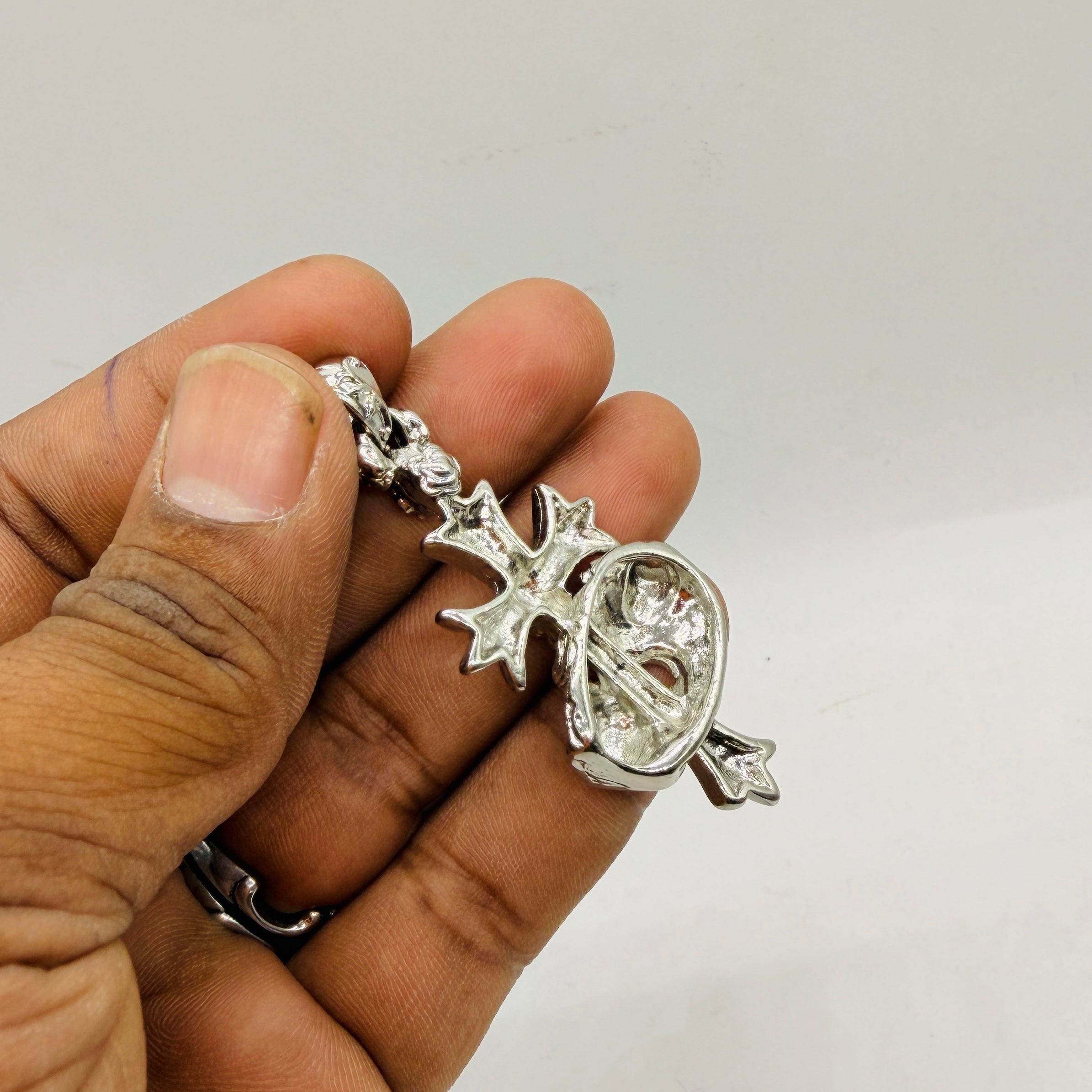 Sacred Heart Gothic Cross Pendant
