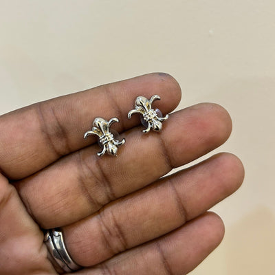 Chrome Royal Fleur Studs