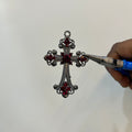 Silver plating royal blood stone big king cross