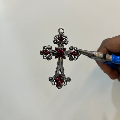 Silver plating royal blood stone big king cross