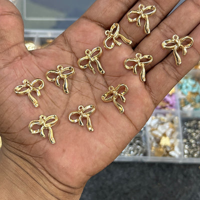 bow charms 10 pcs