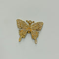 gold stone butterfly charms