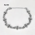 gothic cross link bracelet