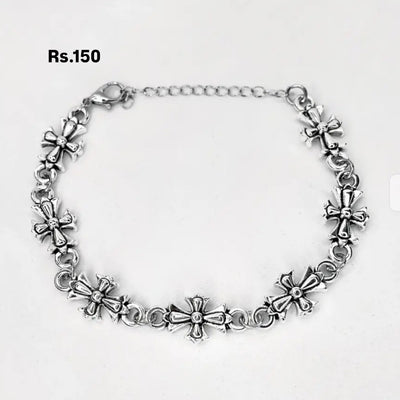 gothic cross link bracelet