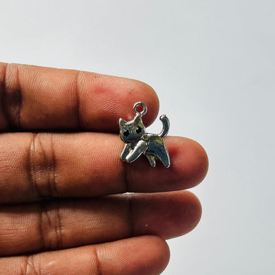 Silver cat charms