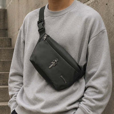 Gothic Dagger Crossbody Sling Bag – Premium Streetwear Utility Bag