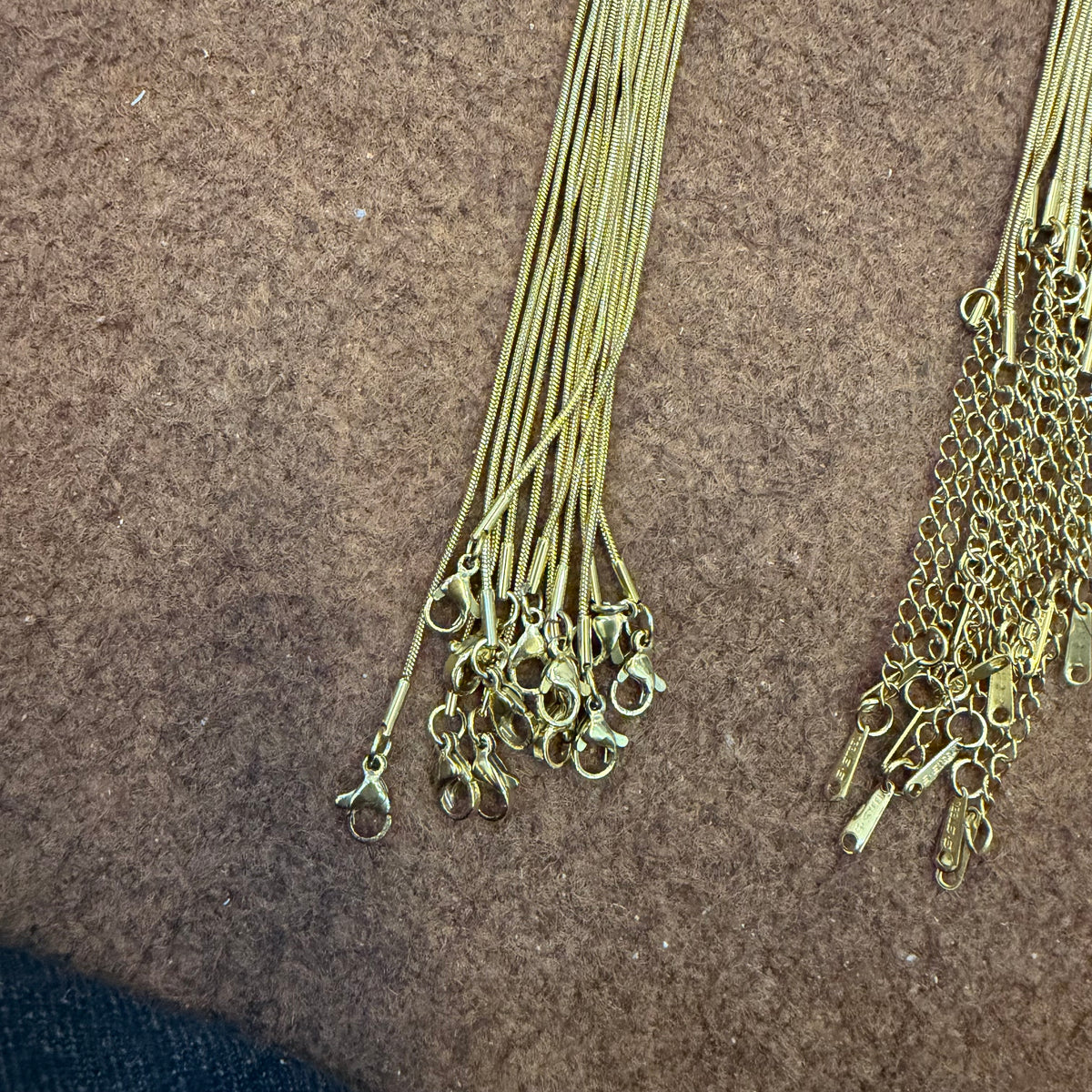 Premium gold snake chain pack of 10