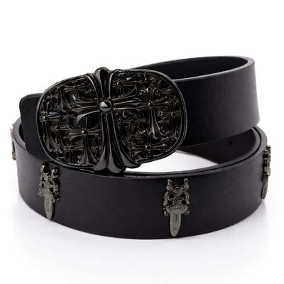 Ch Black Crusade Strap leather belt