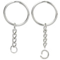 10 piece - Split Key Ring with Chain