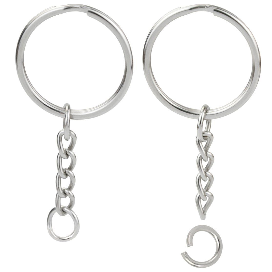 10 piece - Split Key Ring with Chain