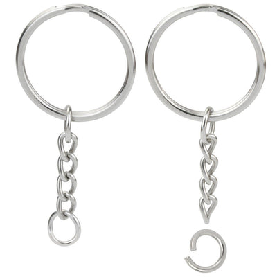 10 piece - Split Key Ring with Chain