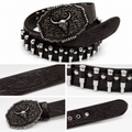 Rogue Pirate Skull Buckle Bullet Belt – Black Edition