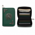 Premium Multi-Card Holder Wallet with Zip Closure – Emerald Green