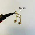 gold music charms
