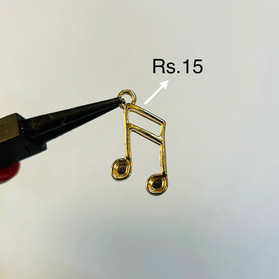 gold music charms