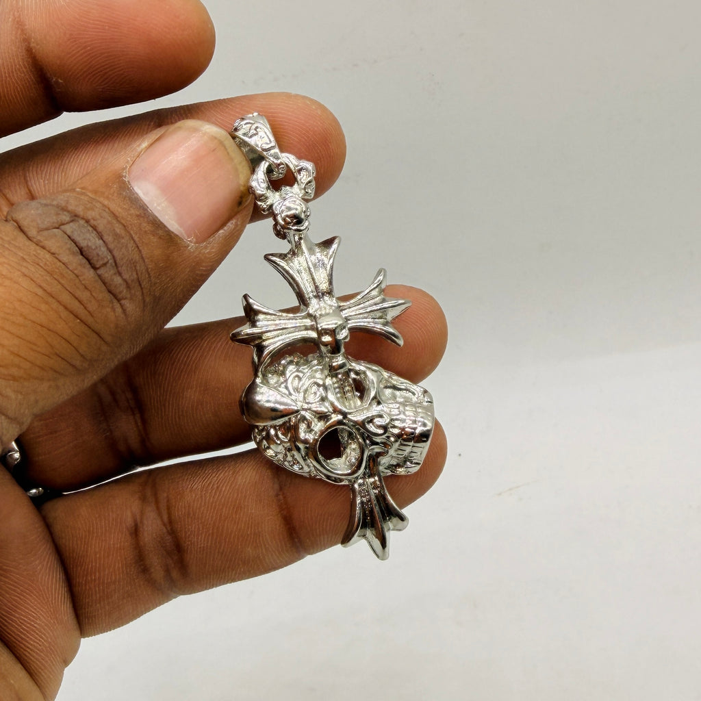 Sacred Heart Gothic Cross Pendant