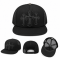 Pack of 3 Piece – Triple Black Cross Trucker Caps | Luxury Streetwear Snapback Collection