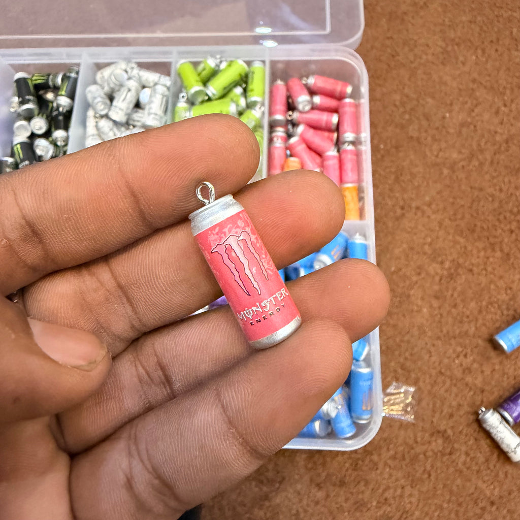 10 pices pink monster charms