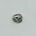 Templar Cross Medieval Gothic Silver Finish Adjustable Ring