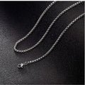 silver stainless steel box chain 20 inch long